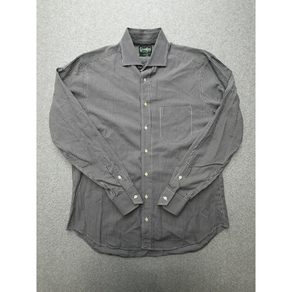 Gitman Bros. Other - Gitman Bros Dress Shirt Mens 16.5 Black Gingham Regular Fit Long Sleeve Cotton